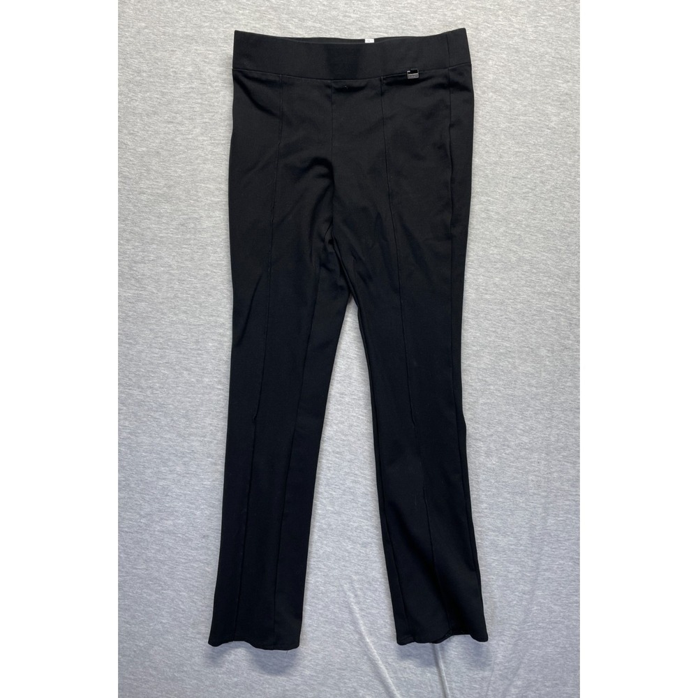 Nine West Dress Pants Women Medium Black Viscose Stretch Formal Business Pull On